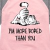 Girls' - Garfield - More Bored Than You Shirt Tail Raglan Graphic T-shirt - 2 of 4