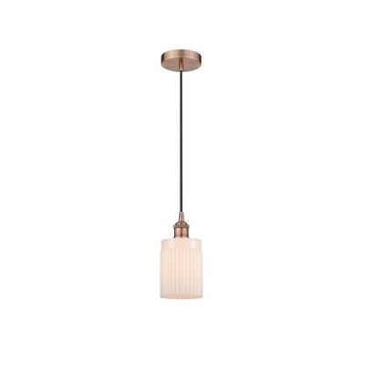 Hadley - 1 Light Cord Hung Mini Pendant In Art Deco Style-9.75 Inches Tall and 4.5 Inches Wide