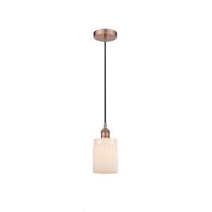 Hadley - 1 Light Cord Hung Mini Pendant In Art Deco Style-9.75 Inches Tall and 4.5 Inches Wide - 1 of 1