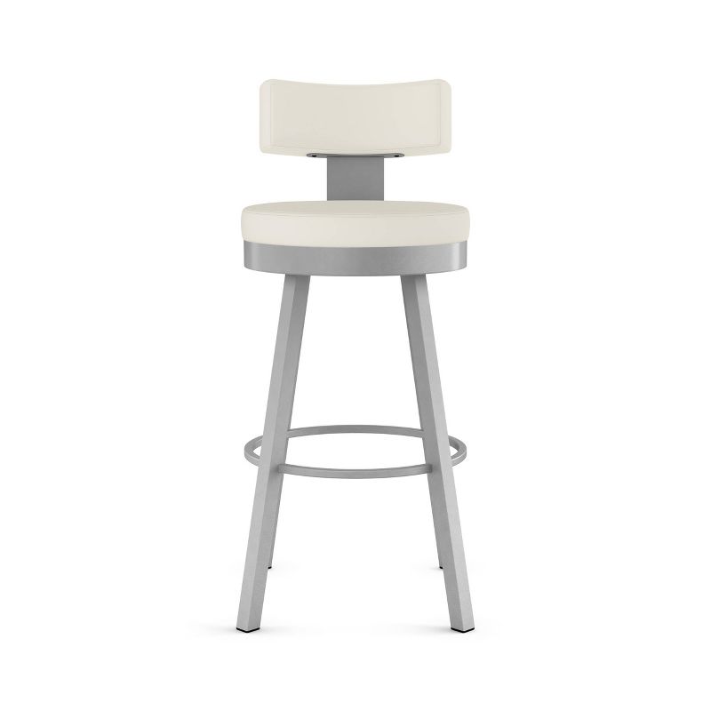 Amisco Morgan Upholstered Counter Height Barstool Off-White/Gray, 4 of 8