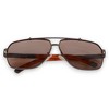 Anna-Kaci Men's Fashion Two Tone Box Polarized Sunglasses UV400 Protection - 4 of 4