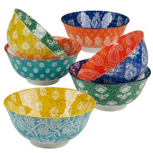 Certified International Set of 6 13oz Carnival All Purpose Bowls - 1 of 4