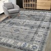 Washable Vintage Rug Non Slip Low Pile Rug Soft Throw Floor Cover Foldable Indoor Carpet for Living Room Bedroom Office - 3 of 4