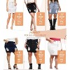 Women's Stretch Pencil Skirt with Pockets - Destructed Denim A-Line & Mini Skirt Styles Sks22895-white - 4 of 4