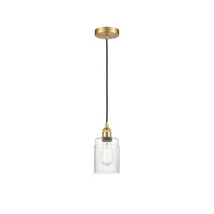 Hadley - 1 Light Cord Hung Mini Pendant In Art Deco Style-9.75 Inches Tall and 4.5 Inches Wide - 1 of 1