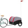 vidaXL Bike Trailer Black and Red 99.2 lb Iron - 3 of 4