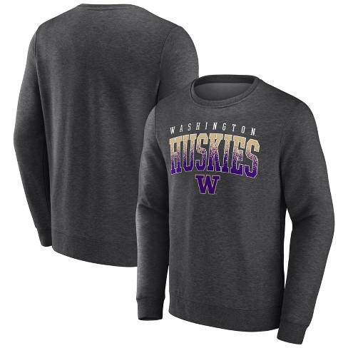 NCAA Washington Huskies Men's Crew Neck Fleece Gray Sweatshirt - image 1 of 3