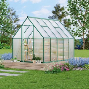 Greenhouse for Outdoors, Heavy-Duty Walk-In Greenhouse Kit with Quick Setup Frame, Roof Vent & Reinforced Structure for Garden Backyard - 1 of 4
