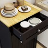 Vynxaria One Drawers and One-Compartment Tilt-Out Trash Cabinet Kitchen Trash Cabinet-Black - 4 of 4