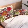 Valentina Ramos Harmonia Floral Pillow Sham (Standard) Red 1 pc - Deny Designs: Microfiber, Botanical Design, Machine Washable - 3 of 4