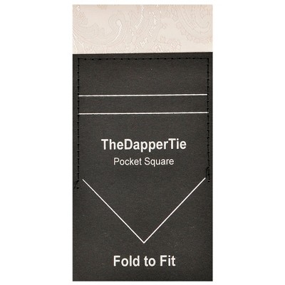 TheDapperTie - New Men's Paisley Flat Pre Folded Pocket Square on Card