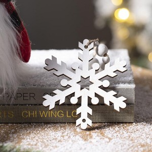 YOOCOZZ  Trendy Christmas Decoration 12 Set  - 9.8x4.7" Unique Iron Snowflake Ornament, Hanging Home Decor Accents for Christmas Tree - 1 of 4