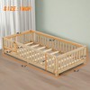 ROOMTEC Floor Bed with Safety Guardrails and Door for Kids - 3 of 4