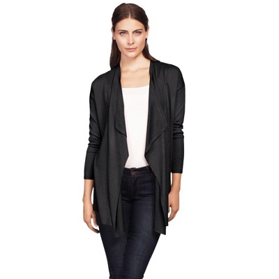 ellos Women's Plus Size Draped Open Front Cardigan