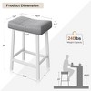 24" Counter Height Bar Stools Set for Kitchen Island Counter, Bonded Leather Stools with 2.4" Thick Saddle Seats for Dining Room - 3 of 4