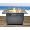 11'' H x 42'' L Steel Propane Outdoor Fire Pit Table with Lid - 2 of 4