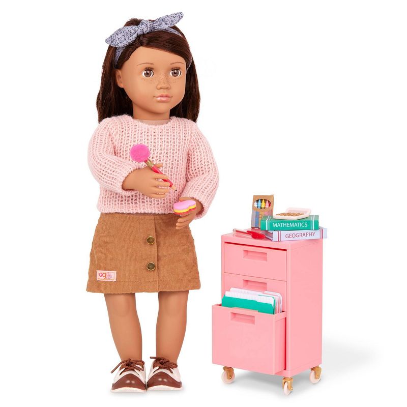 Our Generation Ready, Set, Learn! School Supplies &#38; Rolling Cabinet Accessory Set for 18&#39;&#39; Dolls, 4 of 7