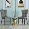 Bekrvio High-Back Faux Leather Dining Chairs Set of 2 - Modern Sturdy, Upholstered with Deep Sponge Seat, Metal Legs for Kitchen/Dining/Living Room - 4 of 4