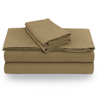 Earth Oak Garment Washed Linen Pillowcase Set
