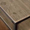 Piazza Contemporary End Table with Metal Frame & Reclaimed Look - Buylateral - 3 of 3