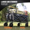 Folding wagon,the combination of 600D Oxford fabric and PVC material allows this folding wagon to support up to 220 lbs,black - 4 of 4
