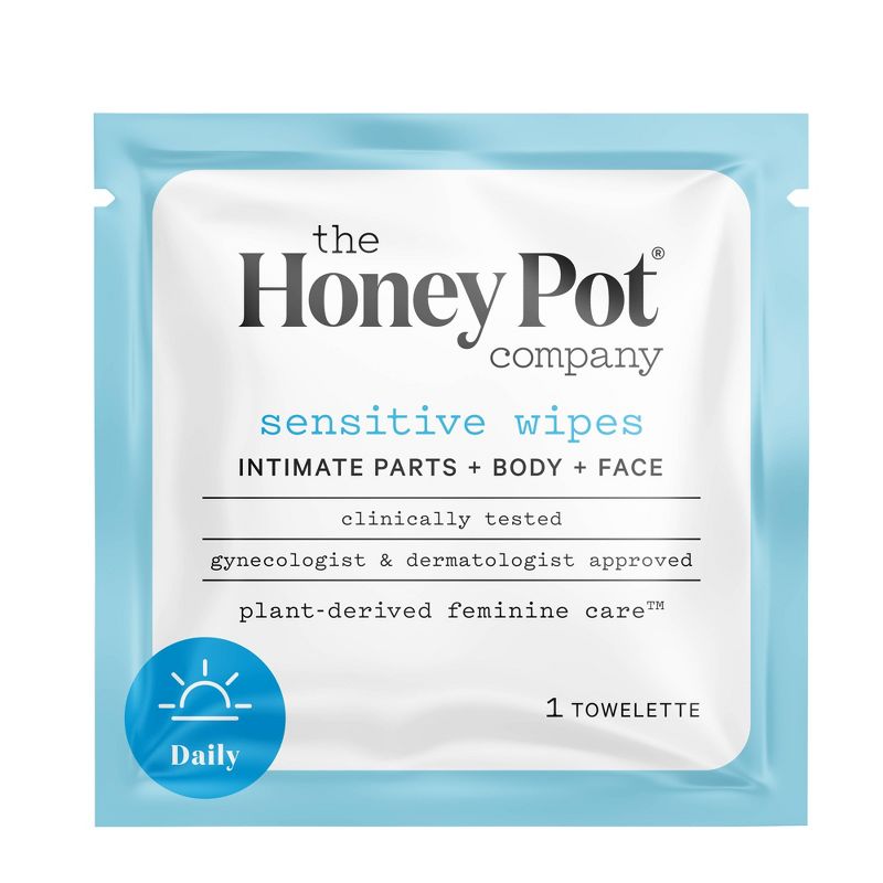 The Honey Pot Company, Sensitive Daily Feminine Cleansing Wipes, Intimate Parts, Body or Face, 3 of 16