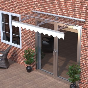 PAGED Awning Patio Awning with Thick Crystal Solid Polycarbonate Sheet and Aluminum Alloy Bracket for Outdoor - 1 of 4