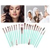 Unique Bargains Travel Makeup Brush Set Eyeshadow Brush Concealer Blusher Brush Faux Fiber 20Pcs - 2 of 4