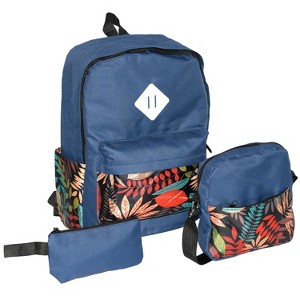 Backpack Floral 3 Piece Set - 1 of 4