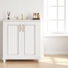 Mshliw 30 Inch Bathroom Vanity with Ceramic Sink, Freestanding Storage Cabinet with Hidden Drawer, Solid Wood Frame Bathroom Vanity with Shelf - 3 of 4