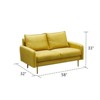 Velvet Loveseat Modern Sofa Tufted Couch with Metal Legs for Living Room, Bedroom, Office, Playroom - 4 of 4