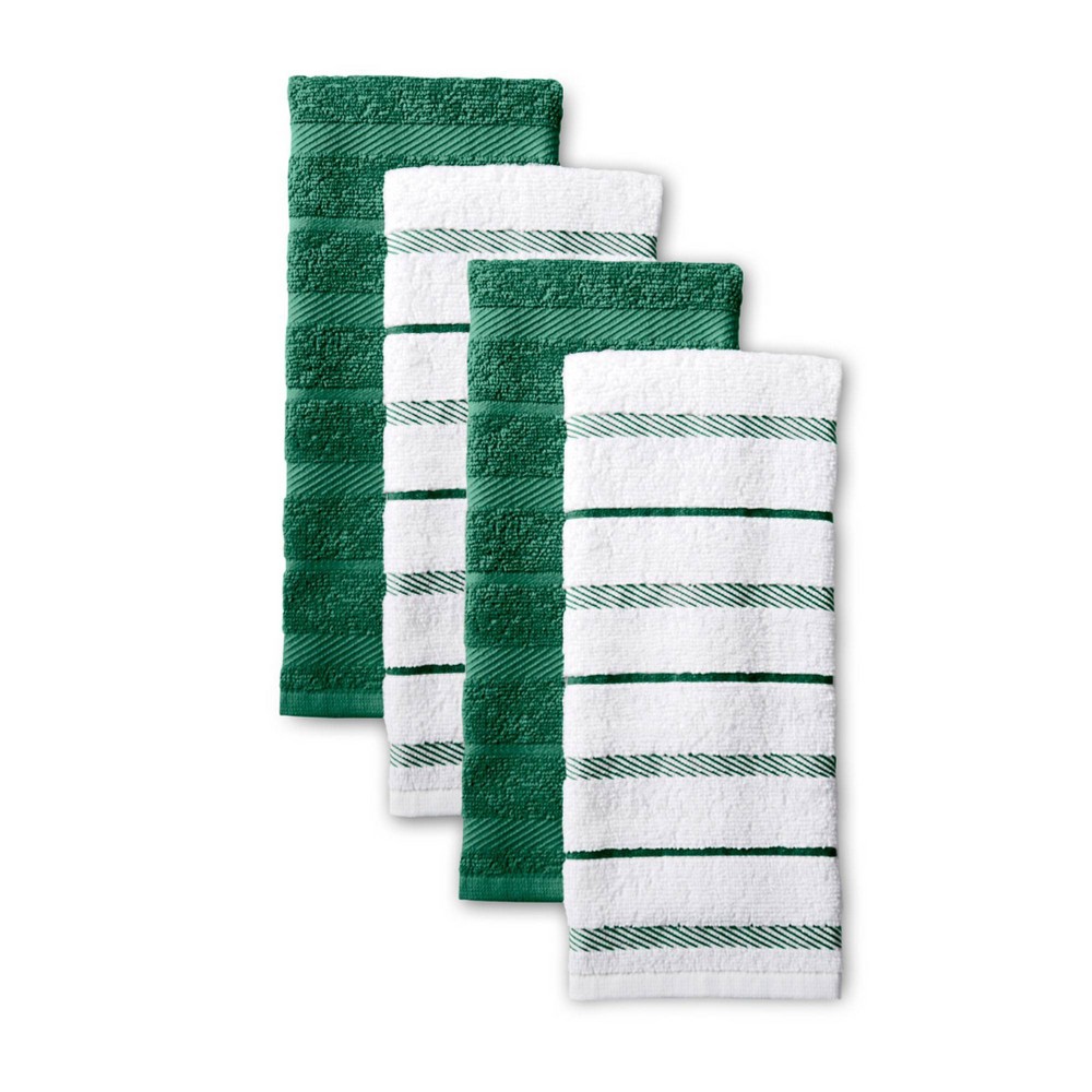 Photos - Towel KitchenAid 4pk Cotton Albany Kitchen  Green 