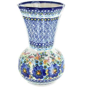 Blue Rose Polish Pottery 142 Vena Vase
