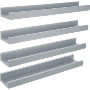 Kiera Grace (Set of 4) 23"x4" Drea Wall Shelves Cloud Gray: MDF Floating Decor, Includes Mounting Hardware - 1 of 4