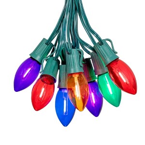 Novelty Lights C9 LED Christmas Smooth Plastic Light Set, (25 Bulbs, 25 Feet) - 1 of 4