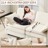 69" Chenille Modular 2-Seater Loveseat with Plush Cushions and 2 Throw Pillows for Apartment and Living Room - 4 of 4