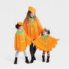 2pc Adult Blacklight Responsive Pumpkin Poncho Halloween Costume Kit - Hyde and EEK! Boutique™ - 4 of 4