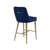 Meridian Furniture,Owen Navy Velvet Stool, Set of 2 - 2 of 4