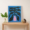 Marin Vaan Zaal Large Black Houseplant In Pink Framed Art Canvas - Society6 - 3 of 4