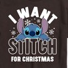 Men's - Lilo and Stitch - I Want A Stitch For Christmas Short Sleeve Graphic T-Shirt - 2 of 4