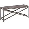 Patio Bench 47.2" Poly Rattan Gray - 4 of 4