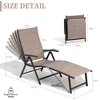 SUGIFT Adjustable Lounge Chair Folding Portable Outdoor Patio Pool Chaise Lounge - 3 of 4