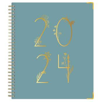 Ivory Paper Co 2024 Planner 10"x8" Weekly/Monthly Wirebound Quinn Teal