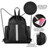Generic Drawstring Backpack Bag Sports Gym Backpack with Shoe Compartment - 4 of 4