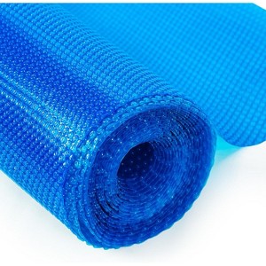 Real Relax 16 Mil Rectangular Solar Pool Cover for Inground & Above Ground Pools, Heat Retaining Bubble Blanket, Blue - 1 of 4