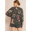 Women's Cow Pullover Sweater - entro - 3 of 4