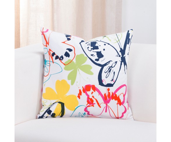 20" Fluttery Accent Throw Pillow With Sham - Crayola