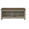 Nyla 43inW Gray Oak Coffee Table with Open Shelves Front and Back - 3 of 4
