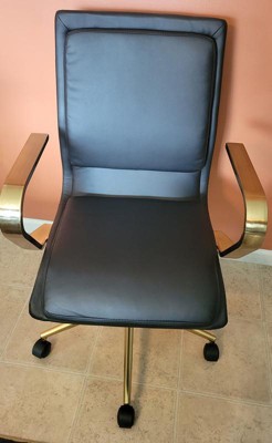 Merrick Lane Mid Back Home Office Chair With Armrests Height   GUEST 47cd04ee 2684 47b7 Bb40 93f13775ac76