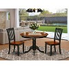 Bohemian Kitchen Table Set - 3 Piece Dining Set for Small Spaces - Round Table & 2 Chairs - 42 Inch - Black Cherry - 2 of 4